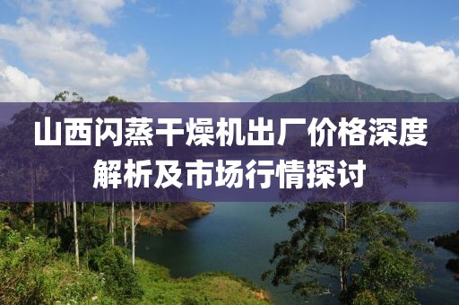 山西闪蒸干燥机出厂价格深度解析及市场行情探讨