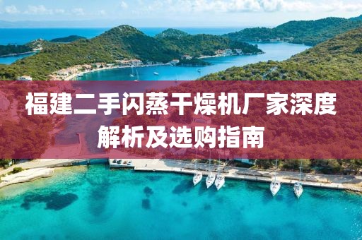 福建二手闪蒸干燥机厂家深度解析及选购指南