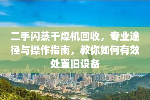 二手闪蒸干燥机回收，专业途径与操作指南，教你如何有效处置旧设备