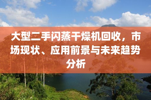 大型二手闪蒸干燥机回收，市场现状、应用前景与未来趋势分析