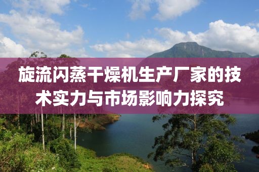 旋流闪蒸干燥机生产厂家的技术实力与市场影响力探究