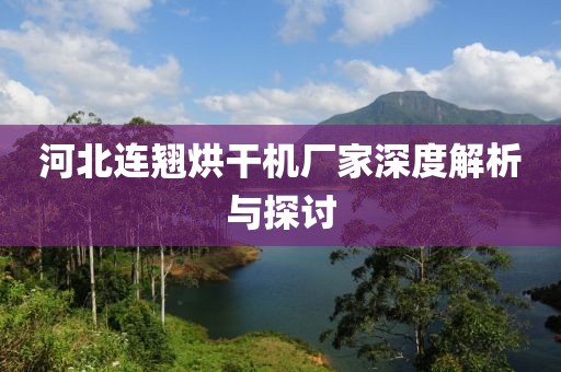 河北连翘烘干机厂家深度解析与探讨