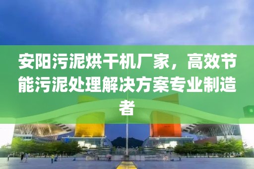 安阳污泥烘干机厂家，高效节能污泥处理解决方案专业制造者