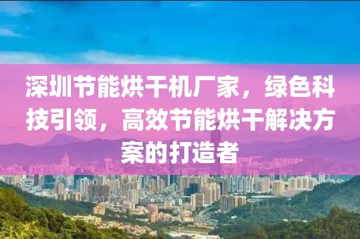 深圳节能烘干机厂家，绿色科技引领，高效节能烘干解决方案的打造者