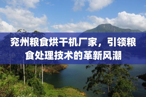 兖州粮食烘干机厂家，引领粮食处理技术的革新风潮