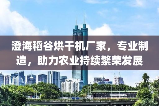 澄海稻谷烘干机厂家，专业制造，助力农业持续繁荣发展