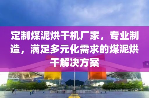 定制煤泥烘干机厂家，专业制造，满足多元化需求的煤泥烘干解决方案