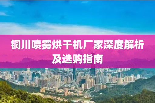 铜川喷雾烘干机厂家深度解析及选购指南