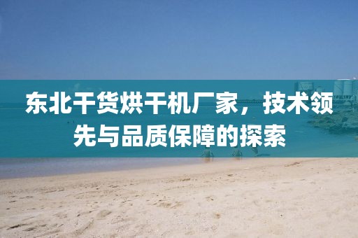 东北干货烘干机厂家，技术领先与品质保障的探索