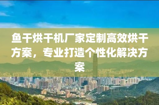 鱼干烘干机厂家定制高效烘干方案，专业打造个性化解决方案