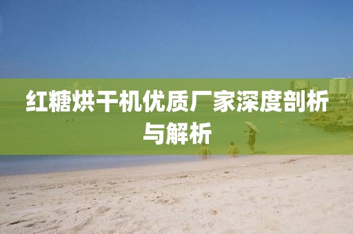 红糖烘干机优质厂家深度剖析与解析