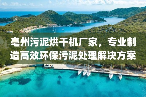 亳州污泥烘干机厂家，专业制造高效环保污泥处理解决方案