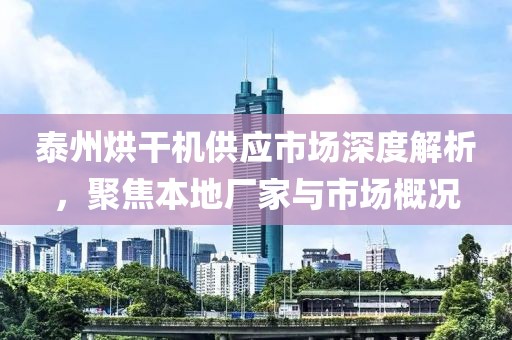 泰州烘干机供应市场深度解析，聚焦本地厂家与市场概况