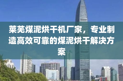 莱芜煤泥烘干机厂家，专业制造高效可靠的煤泥烘干解决方案