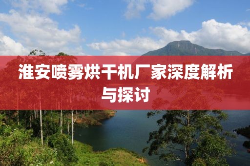 淮安喷雾烘干机厂家深度解析与探讨