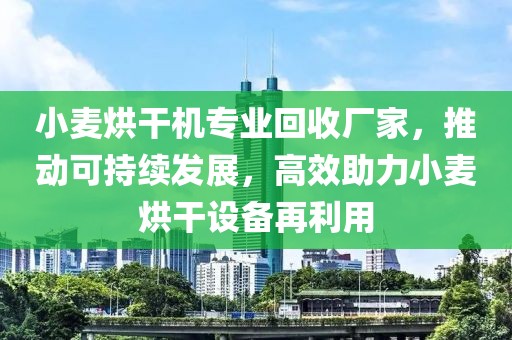 小麦烘干机专业回收厂家，推动可持续发展，高效助力小麦烘干设备再利用