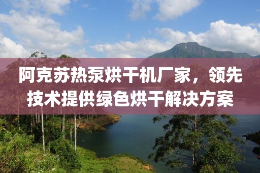 阿克苏热泵烘干机厂家，领先技术提供绿色烘干解决方案