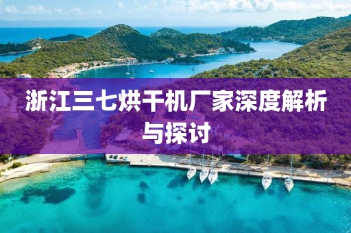 浙江三七烘干机厂家深度解析与探讨