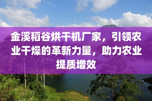 金溪稻谷烘干机厂家，引领农业干燥的革新力量，助力农业提质增效