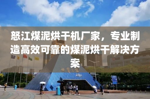 怒江煤泥烘干机厂家，专业制造高效可靠的煤泥烘干解决方案