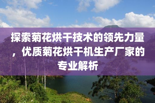 探索菊花烘干技术的领先力量，优质菊花烘干机生产厂家的专业解析