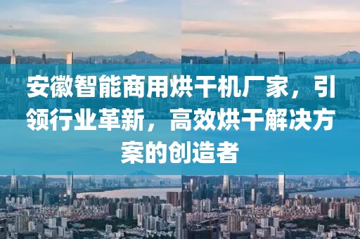 安徽智能商用烘干机厂家，引领行业革新，高效烘干解决方案的创造者