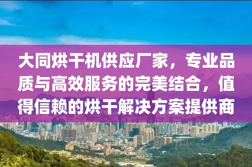 大同烘干机供应厂家，专业品质与高效服务的完美结合，值得信赖的烘干解决方案提供商