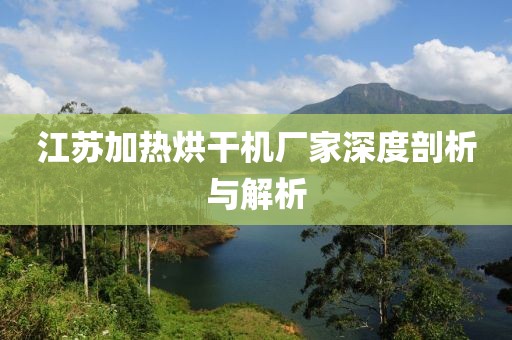 江苏加热烘干机厂家深度剖析与解析