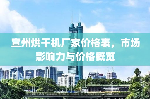 宣州烘干机厂家价格表，市场影响力与价格概览