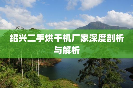 绍兴二手烘干机厂家深度剖析与解析